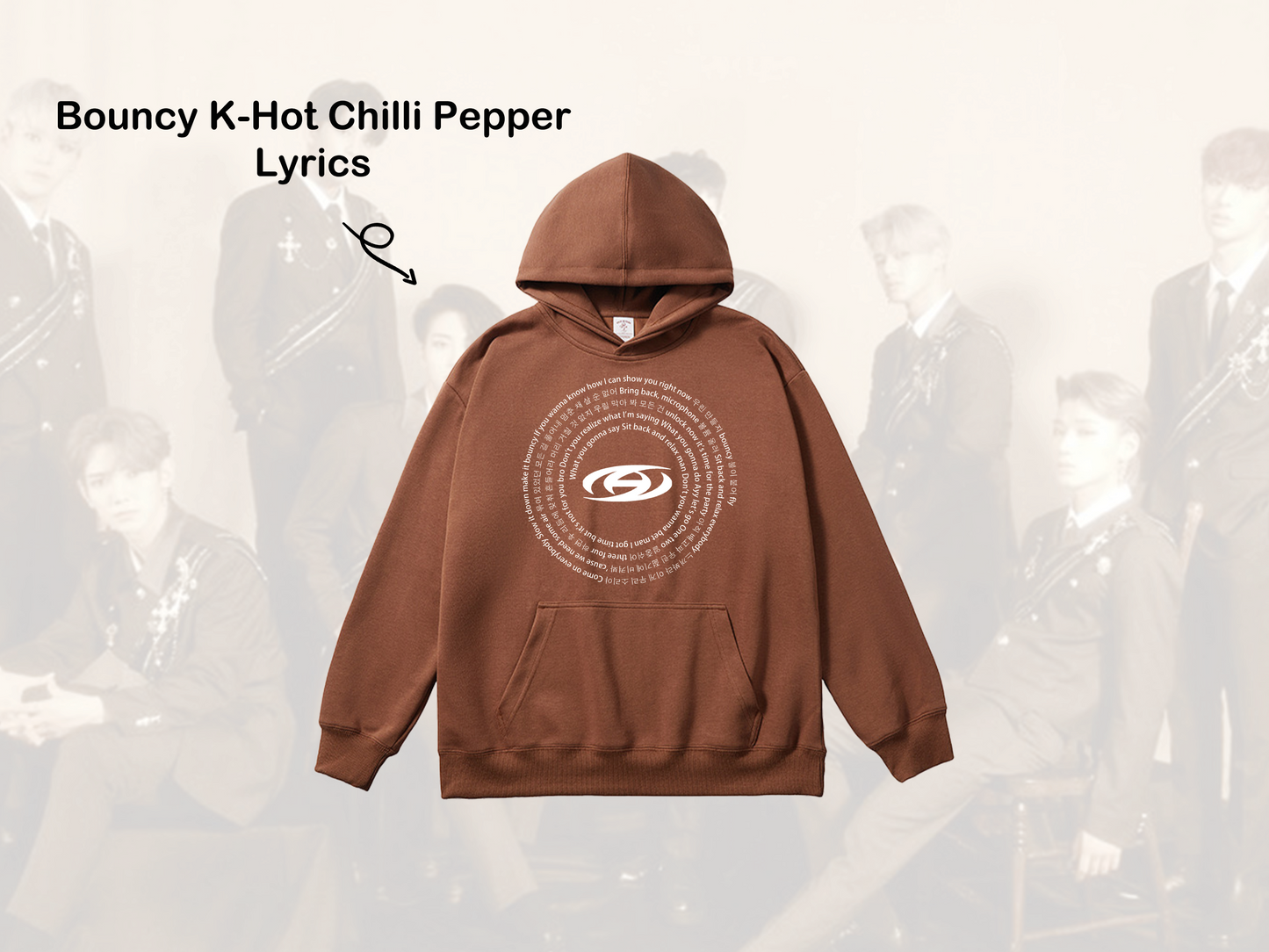 Ateez BOUNCY (K-HOT CHILLI PEPPERS) inspired Hoodie