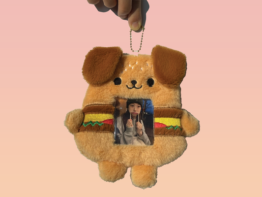 Fluffy Burger Dog Photocard Holder
