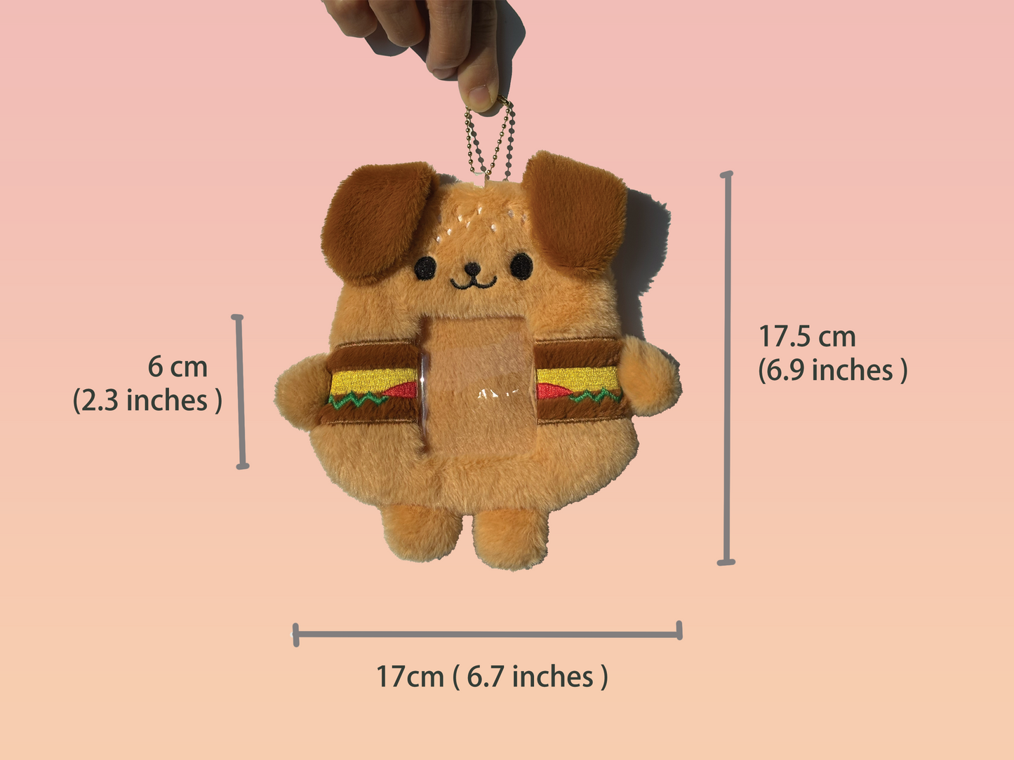 Fluffy Burger Dog Photocard Holder