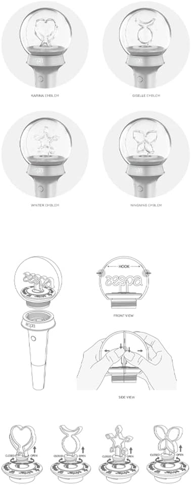 AESPA Official Fanlight member emblem options