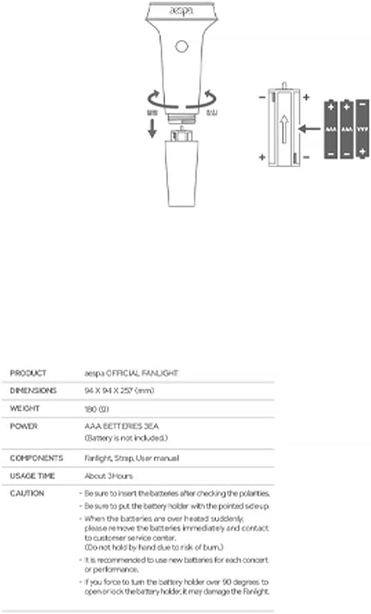 AESPA Official Fanlight specifications