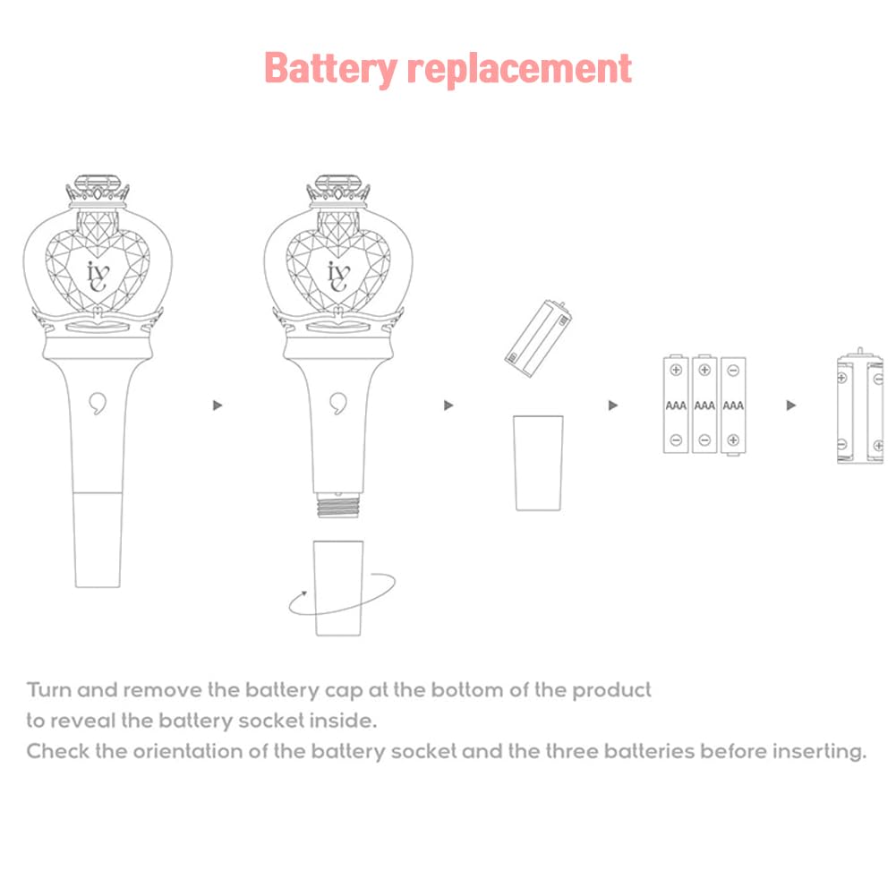 IVE Official Light Stick Ver.2 battery replacement guide