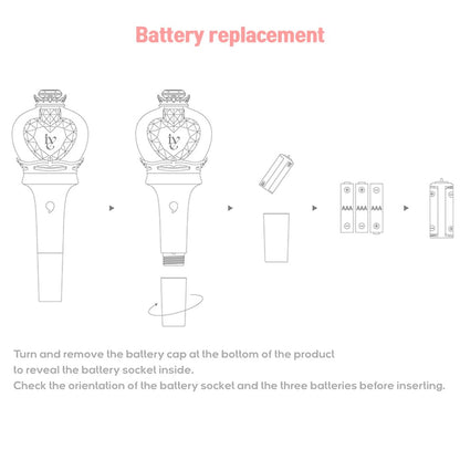 IVE Official Light Stick Ver.2 battery replacement guide