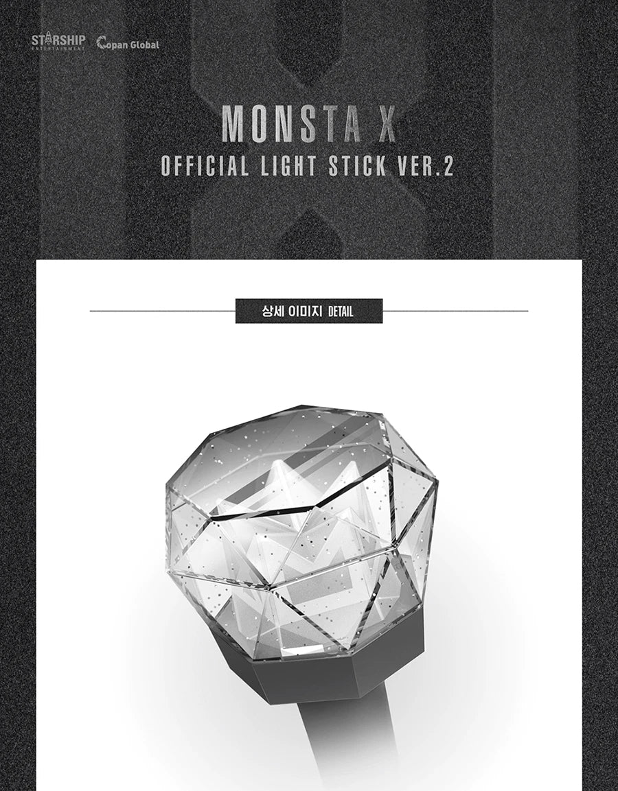MONSTA X Official Light Stick Ver.2 crystal head detail