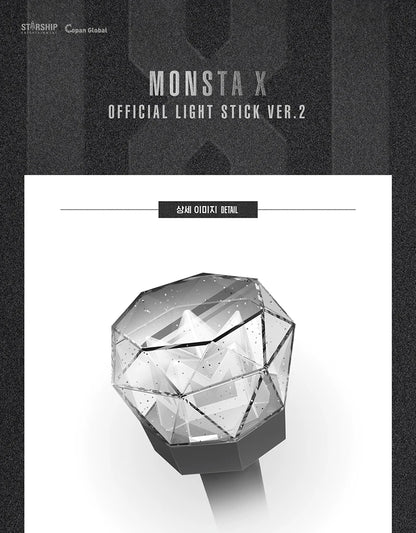 MONSTA X Official Light Stick Ver.2 crystal head detail