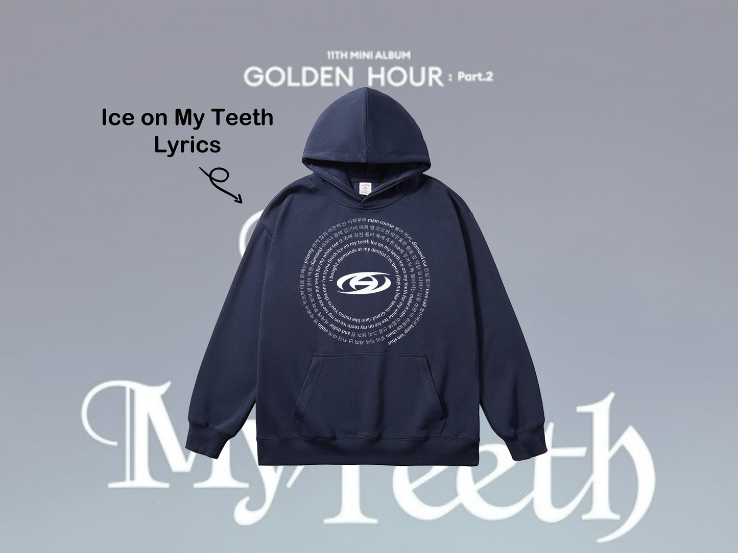 Ateez Ice on my Teeth inspired Hoodie