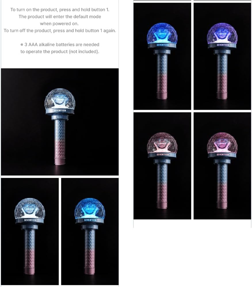 SEVENTEEN Official Lightstick Ver.3 LED colour modes