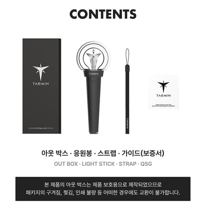TAEMIN Official Light Stick package contents