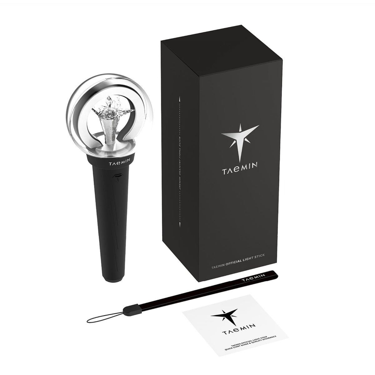 TAEMIN Official Light Stick, box, strap and guide